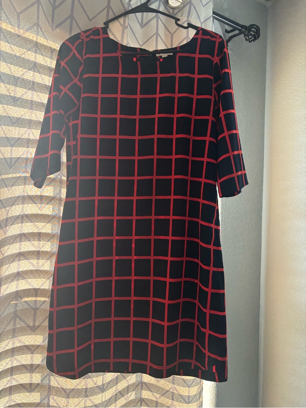 GAP Sheath Dress with Red Windowpane Grid